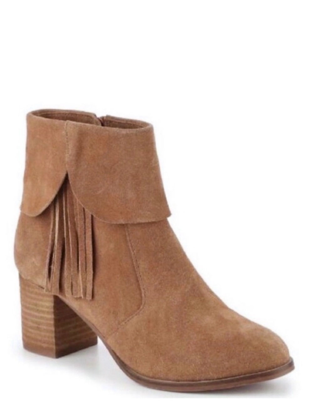 Matisse Paulson Fringed Tan Suede Ankle Boots Size 9M